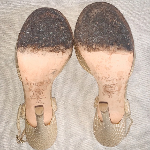 JIMMY CHOO  SNAKESKIN HEELS - Picture 3 of 4